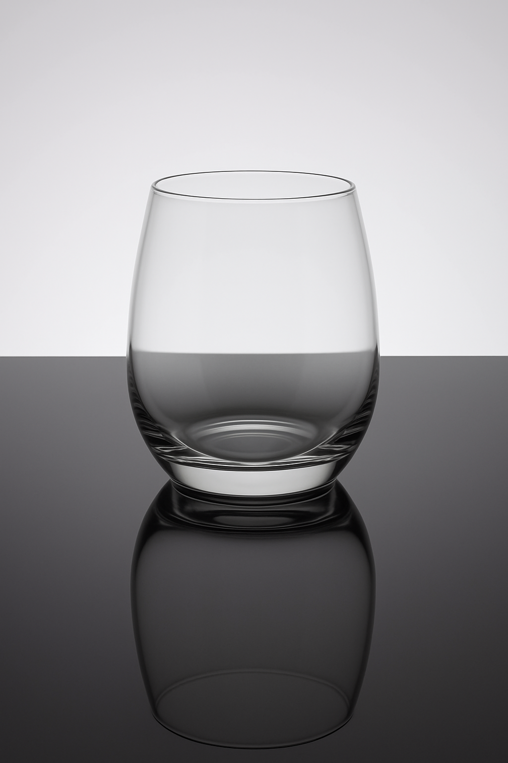 Stemless glass tumbler